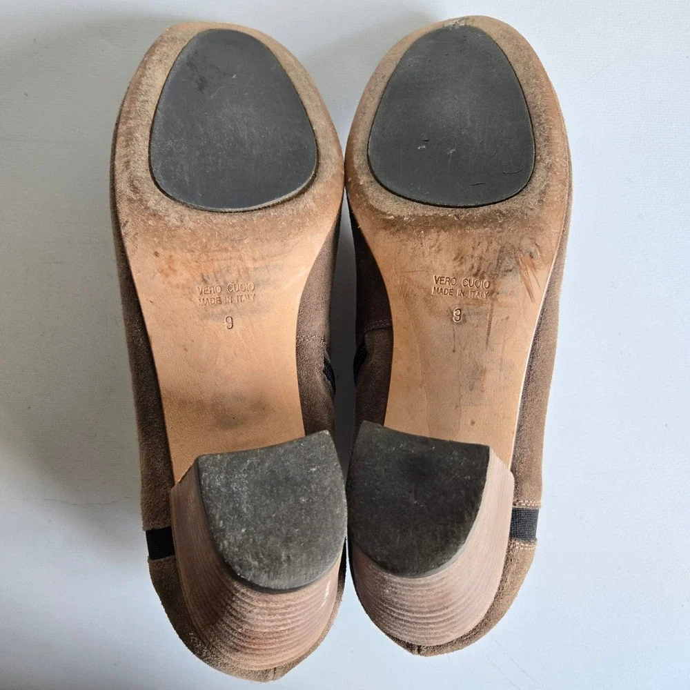 Aquatalia by Marvin K Brown Suede Ankle Boots Made in Italy Women 9 Round Toe